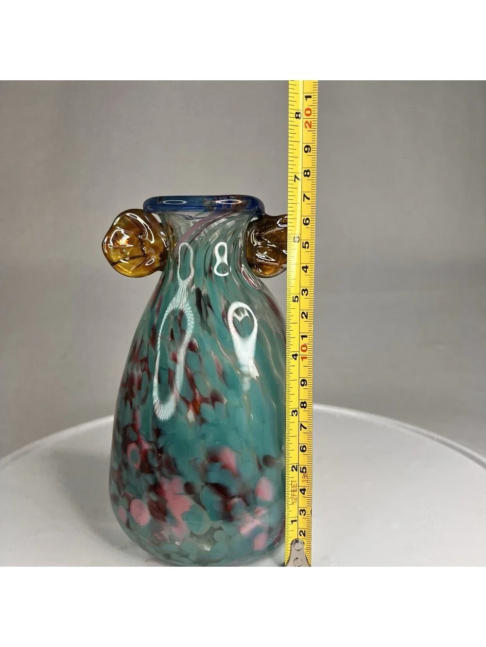 Hand-Blown Art Glass 7 inch High Vase